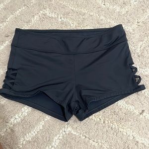 grey swim shorts